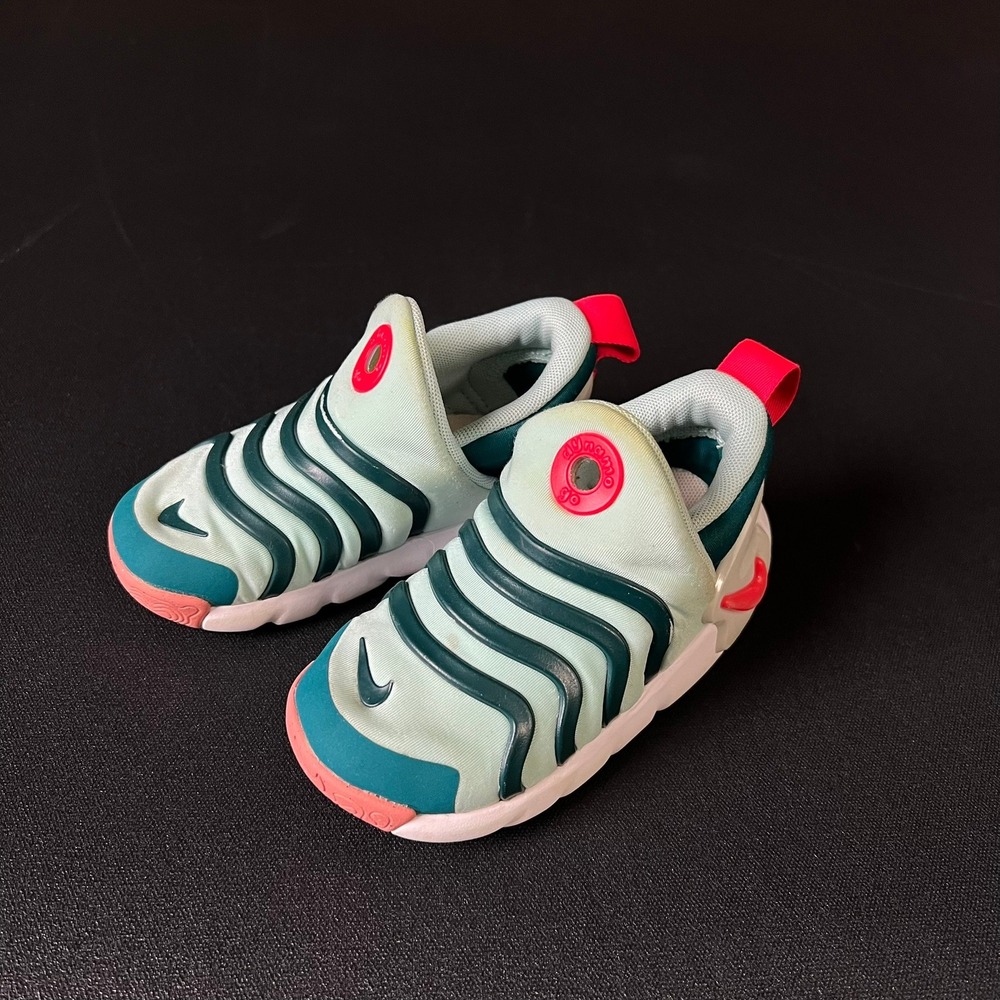 Nike Dynamo Go Kids 8C Mint Teal Pink Slip On Sneakers DH3438-300